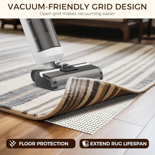 BAGAIL BASICS 5 x 8 FT Rug Pad Gripper for Hardwood Floors, Non Slip Rug Pads for Area Rugs, Extra Thick Under Rug Padding, Protect Your Rugs & Floors - size: 5' x 8' (Rectangular)