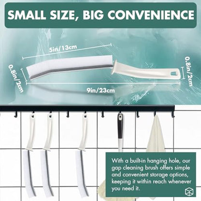 IBB 3PCS Hard Bristle Crevice Cleaning Brush, Small Cleaning Brush for Household Use, Thin & Hard to Reach Gap Cleaning Brushes, Bristled Crevice Brush for Kitchen Sink, Bathroom Tiles & Window Track