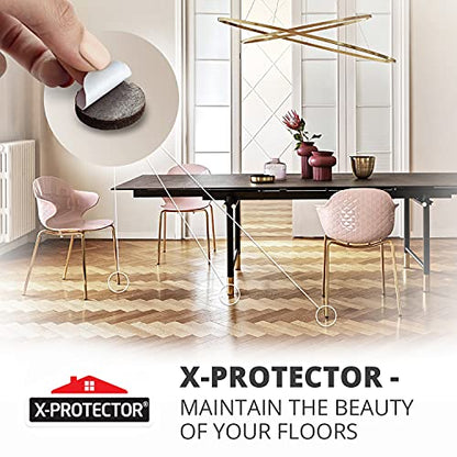 24 Heavy-Duty Felt Furniture Pads 1” 1/4” Thick X-Protector! Round Felt Pads for Furniture Feet - The Best Felt Floor Protectors for Furniture to Prevent Scratches. Protect Your Hard Floor! (Brown) - size: 1 inch 24 PCS Round Brown