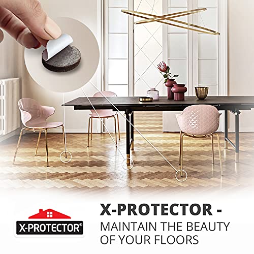 16 Heavy-Duty Felt Furniture Pads 2” 1/4” Thick X-Protector! Round Felt Pads for Furniture Feet - The Best Felt Floor Protectors for Furniture to Prevent Scratches. Protect Your Hard Floor! (Brown) - size: 2 inch 16 PCS Round Brown