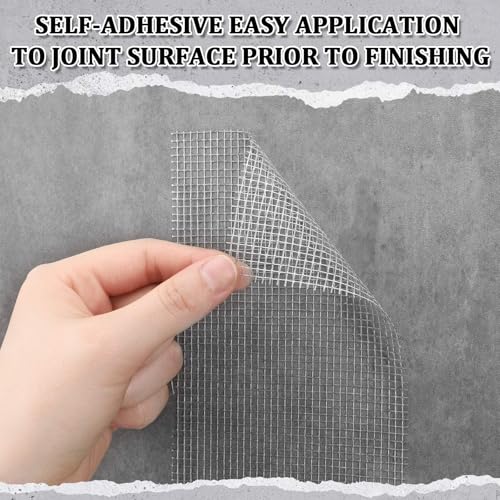 500 ft x 4 Inch Cement Board Joint Tape Self Adhesive Durable Gray Fiberglass Mesh Drywall Mesh Repair Tape for Cement Board Joints Repairing, Sealing and Strengthening - size: 500 ft X 4 Inch