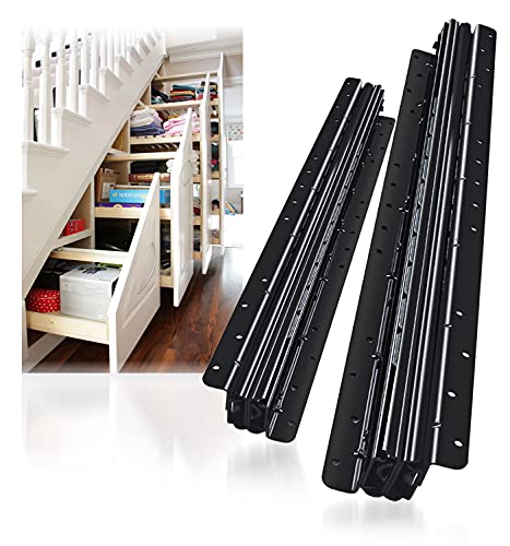 YENUO Undermount Heavy Duty Drawer Slides Full Extension Bottom Mounted 16 24 32 40 Inch Hidden Under Ball Bearing Metal Rails Track Guide Glide Runners 250 Lb 1 Pair (Bottom Mounted, 16 Inch(400mm)) - size: 16 Inch, style: Load: 250 lb – Bottom Mount