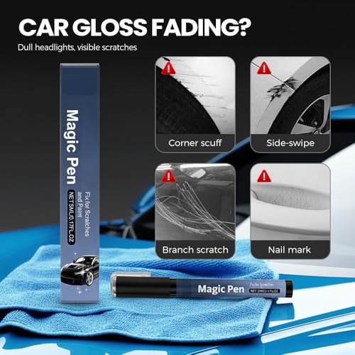 Magic Car Scratch Remover Pen, 2026 New Car Paint Repair Pen, Portable Auto Touch Up Pen, Weatherproof Touch up Auto Cars Scratch Remover Repair Paint Pen for Vehicles (3PCS) - color: 3PCS