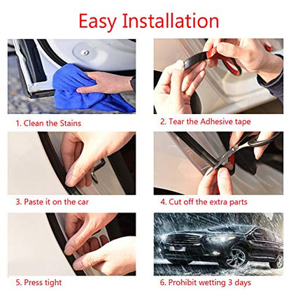 ESUPPORT 157" 4M P Shape Car Door Window Trim Edge Moulding Rubber Weatherstrip Seal Strip Auto Vehicle
