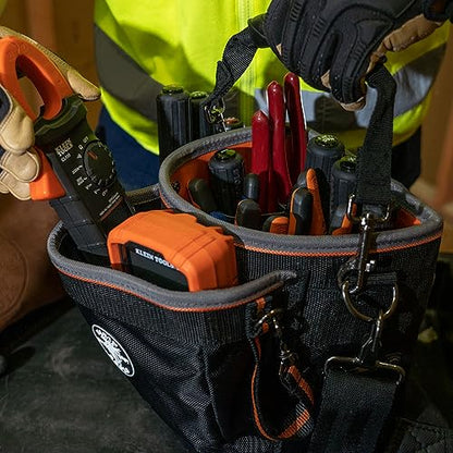 Klein Tools 55419SP-14 Tool Bag with Shoulder Strap Has 14 Pockets for Tool Storage, Can Fit Long Screwdrivers - size: Shoulder Pouch