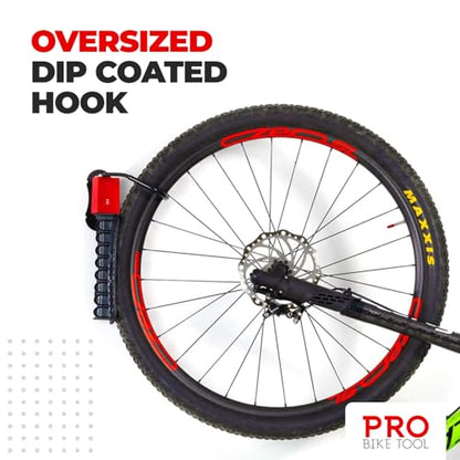 Pro Bike Tool Swivel Bike Rack, Wall Mount for Bicycles, Home, Garage, Vertical Hanging Rack for Storage, Secure Hook for MTB, Road, Hybrid Bikes - size: Pack of 1
