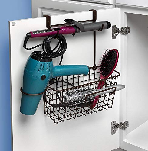 Spectrum Diversified Basket Grid Wide Hair Styling Station, Over The Cabinet Door, Bronze - color: Bronze, size: Medium