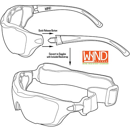Large Motorcycle Riding Glasses Extreme Sports Wrap Sunglasses - color: Black | Smoke