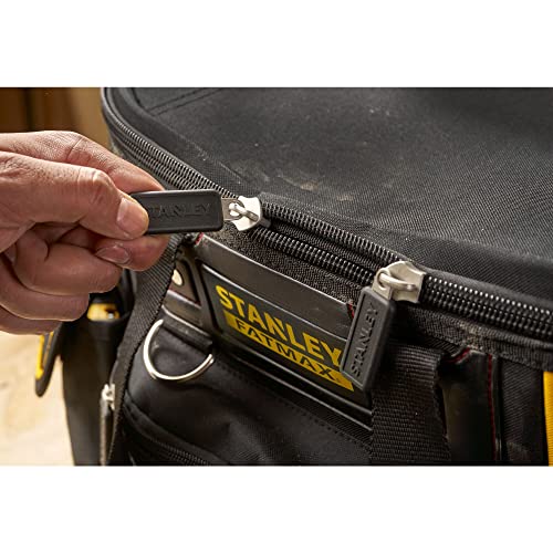 STANLEY FATMAX Round Top Rigid Tool Bag, 18", Quick Tool Access with Wide Opening Zip Design, Multiple Internal and External Pockets, Carry Handle and Shoulder Strap, 20kg Load Capacity, FMST1-70749
