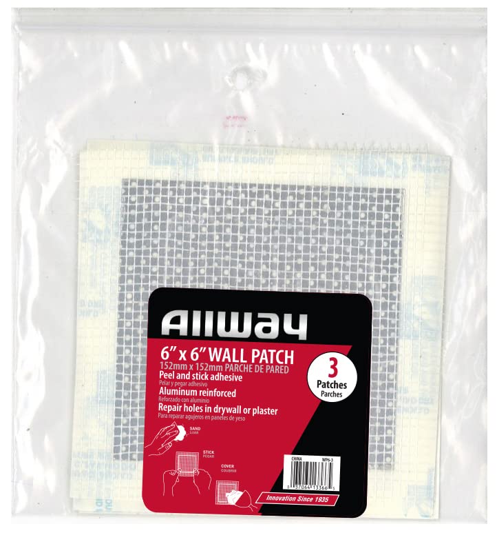 ALLWAY Drywall Patches - size: 6" X 6" (3 Pack)