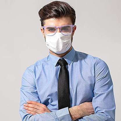 Stylish Safety Glasses, Clear Anti-Fog Anti-Scratch Protective Glasses For Men And Women - color: Light Purple