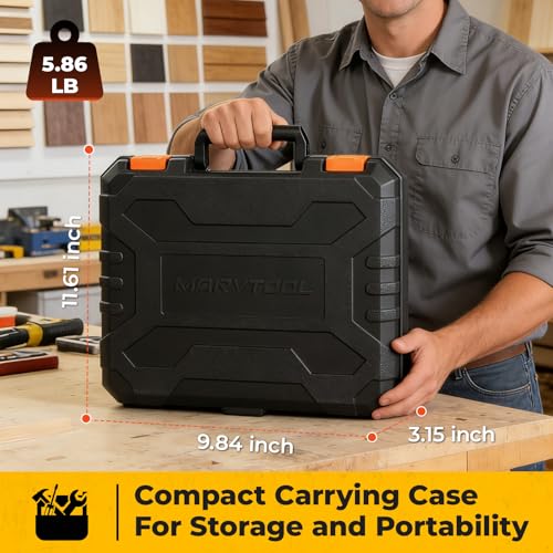140 Piece Tool Set, Portable Tool Box with Cordless Drill, Home Repair Hand Tool Kit, General Household Drill Set for Homeowner, DIY, Handyman, Women