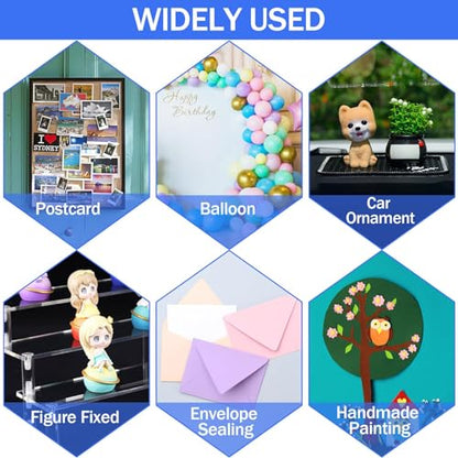 JANYUN 280 Pcs Mounting Putty, Double Sided Sticky Dots Removable Poster Putty Clear Sticky Tack for Wall Hanging Pictures Putty for Home Office Decor (20x10mm) - size: 0.79"x0.39" Square