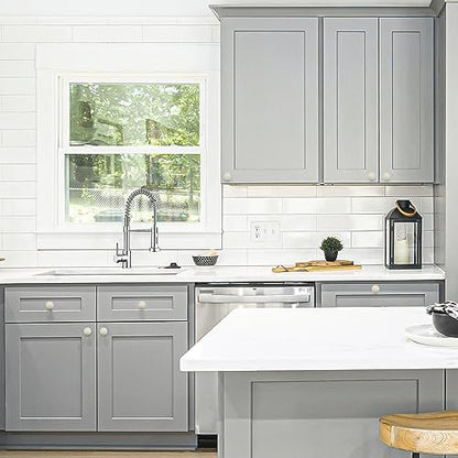 Ravinte 3 Pack 1-1/4 inch Kitchen Cabinet Knobs White Frosted Dresser Zinc Pulls Door Drawer Handles for Dresser Drawers - color: White