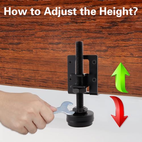 4 Sets Heavy Duty Leveling Feet, Black Furniture Levelers Leg, Adjustable Load Levelers Foot, Leveler for Workbench Cabinet Pool Table Bench Machine Cabinet Feet (Pack of 4, Black) - color: Black