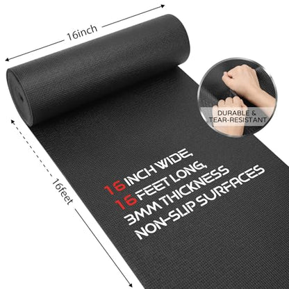 Professional Tool Box Liner 16” x 16 ft, Heavy Duty Tool Box Foam 3mm Thick to Protect Tools and Box, Grid-Line Non Slip Toolbox Drawer Liners Shelf Mat for Workbench, Cabinet, Shelves, Garage (Black)