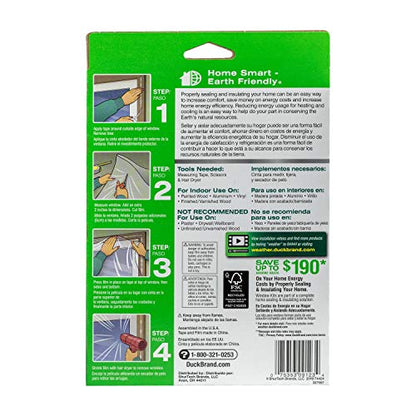 Duck 286218 Extra Large Patio Door Shrink Film Window Insulation kit, 1, Crystal Clear - size: 1 Pack