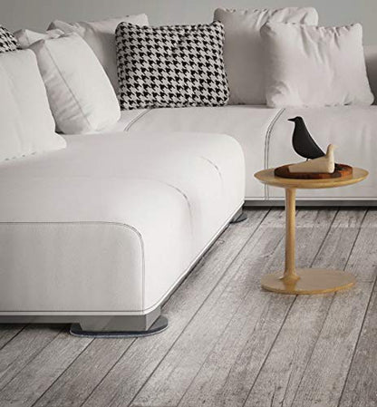 Super Sliders 9 1/2” x 5 3/4” Reusable XL Heavy Furniture Sliders, Felt Floor Protectors for Hardwood Floors, Brown (4 Pack)