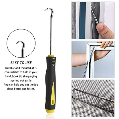 BAYTORY 3Pcs Screen Tool, Window Screen Spline Roller Tool with Wooden Handle and Steel/Nylon Bearing Wheels, Mesh Screen Door Repair Kit Easy to Use - style: Nylon & Stainless Steel