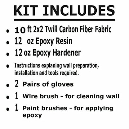 10 ft. Carbon Fiber Basement Wall & Foundation Crack Repair kit High Strength - Easy DIY Repair - size: 10 ft