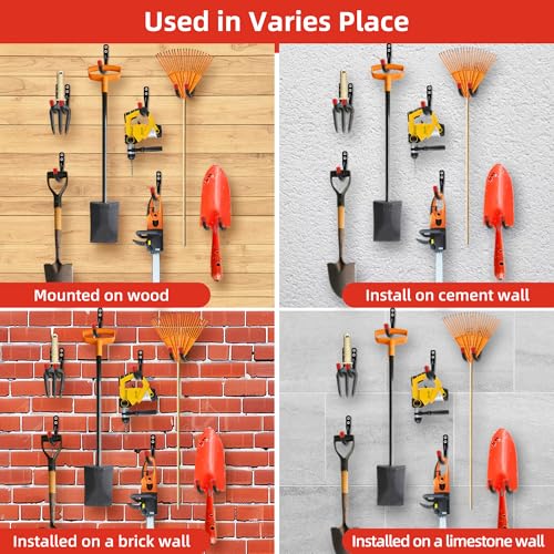 6 PCS Heavy Duty Garage Wall Hooks for Hanging, Loading Capacity 200 LBS for Storage Hooks, 3.8inch Hanging Hook for Garage Organization,Wall Mount Utility J Hook with Wall Anchors and Screws - style: 6 Pack-3.8"