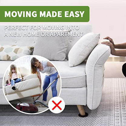 Furniture Sliders for Carpet 16 PCS - 3 1/2 inch Sliders for Moving Furniture – Appliance Slider for for Carpet Brown - size: 16 PCS 3 1/2 inch Brown