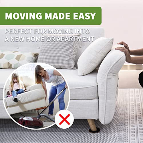 Furniture Sliders for Carpet 16 PCS - 3 1/2 inch Sliders for Moving Furniture – Appliance Slider for for Carpet Brown - size: 16 PCS 3 1/2 inch Brown