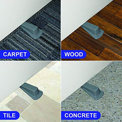 Master Caster Big Foot Doorstop, 4.75 x 2 x 1.25 Inches, Gray, 1/Pack (00941) (Pack of 2) - color: Gray, size: 941 (Pack of 2)