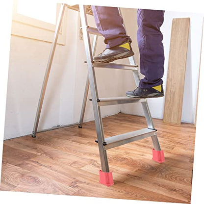 POPETPOP 4pcs Slip Mats for Ladders Non Slip Furniture Pads Staircase Step Treads Ladder for Stairs Outdoor - color: Red