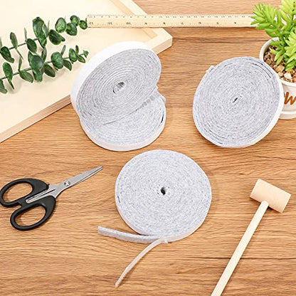 Zonon 4 Rolls 120 Inch Felt Strip with Adhesive Backing Felt Tapes Furniture Strip Rolls Self Stick Heavy Duty Polyester for Protecting Furniture and DIY Adhesive(Gray,0.5 Inch) - color: Grey, size: 0.5 Inch