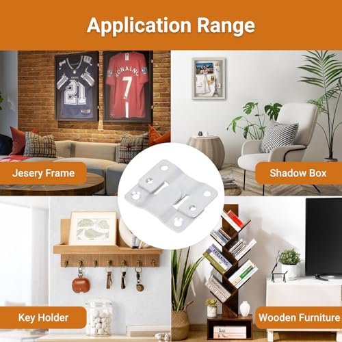 Stainless Steel Interlock Hanging Buckle, Concealed Mount Brackets Z Clip Bracket for Picture Display Art Gallery (16Pcs, Silver) - color: Silver, size: Large With Screws