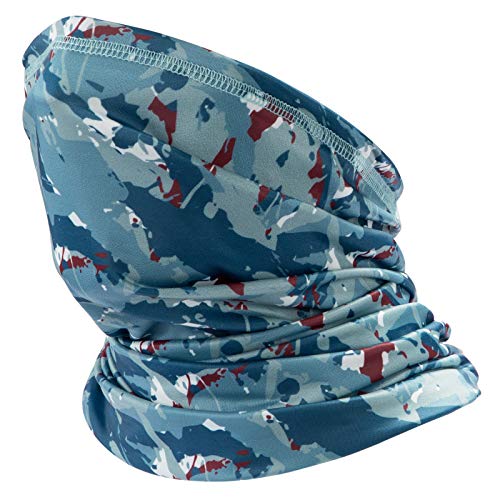 Neck Gaiter Face Mask Reusable, Cloth Face Masks Bandana Balaclava Cover Scarf Shield - color: Camo-blue A001