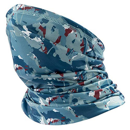 Neck Gaiter Face Mask Reusable, Cloth Face Masks Bandana Balaclava Cover Scarf Shield - color: Camo-blue A001