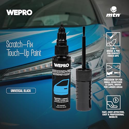 Mtn Scratch Fix Touch-Up Pen — Precision Paint Repair for Fine Scratches & Chips (Universal Black) - color: Universal Black