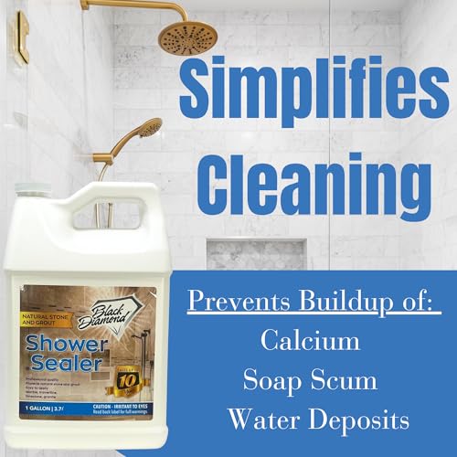 Natural Stone and Grout Penetrating Shower Sealer. Marble, Granite Travertine, Limestone. Protects the Surface from Damage and Build-up for up to Ten Years! (1 Gallon) - style: 128 Fl Oz (Pack of 1)