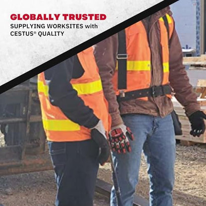 Cestus Brutus HD, Level A7 Cut Resistant Work Gloves, Impact Gloves, Nitrile Coated, Touchscreen, Puncture Resistant - size: 3X-Large