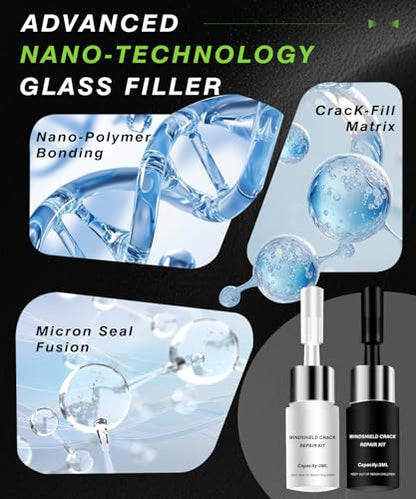 Windshield Chip Repair Kit, Windshield Repair Kit For Chips And Cracks - 2026 Upgrade Windshield Crack Repair Kit, Rock Chip Repair Kit Windshield, Glass Repair Liquid For Cracks And Chips With Curing - color: Black 47
