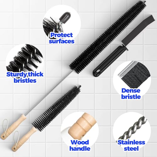 Holikme 3 Pack Dryer Vent Cleaner Kit Clothes Dryer Lint Brush Vent Trap Cleaner Home Essentials Crevice Gap Cleaning Tool Brush - size: 3Pack