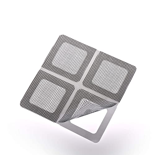 by.RHO Window and Door Screen Repair Patch kit. Valuekit, (4⅝" x 6¼" (3pcs) / 3½" x 3½" (3pcs) / 1⅞" x 1⅞" (2pcs) - color: Small+Medium+Large / Gray