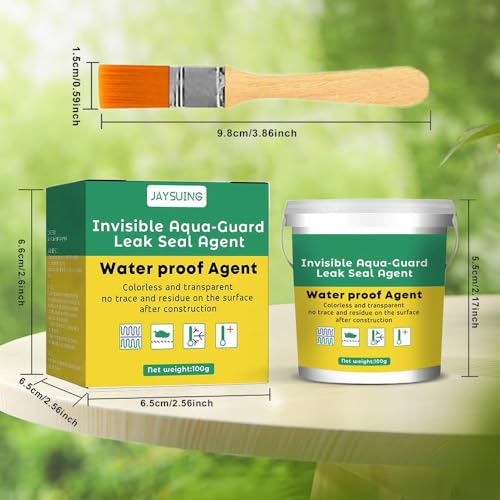 2024 New Invisible Waterproof Agent Set, Upgrade Super Strong Transparent Waterproof Coating Agent, Anti-Leakage Agent Transparent Leakage Protection Glue Repairing Leak Waterproof Adhesive (1)