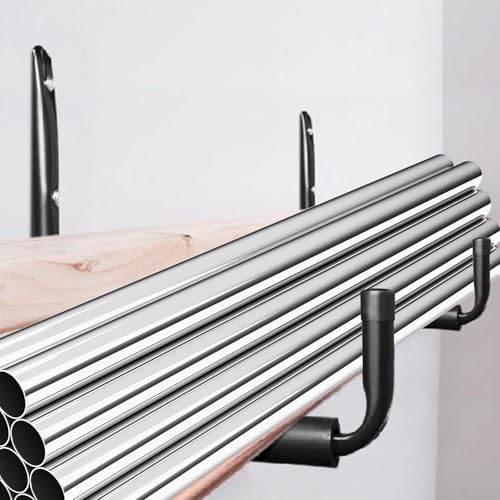 HOME MASTER HARDWARE Heavy Duty 9" Jumbo Arm Garage Wall Hooks 4 Pack – 50Lbs Ladder Hangers, Wall Mount Utility Storage for Bikes, Folding Chairs, Kayaks & Bulk Items - size: 9 in