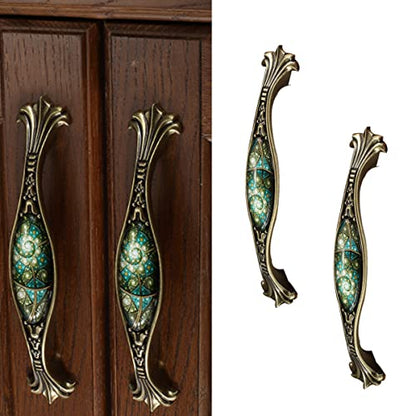 5" Zinc Alloy Cabinet Pulls Furniture Knobs Starry Pattern Cupboard Handle Drawer Pulls Solid Metal Kitchen Hardware Handles for Cabinet Drawer Wardrobe (2pcs/Set) - color: Starry, size: 5 Inch