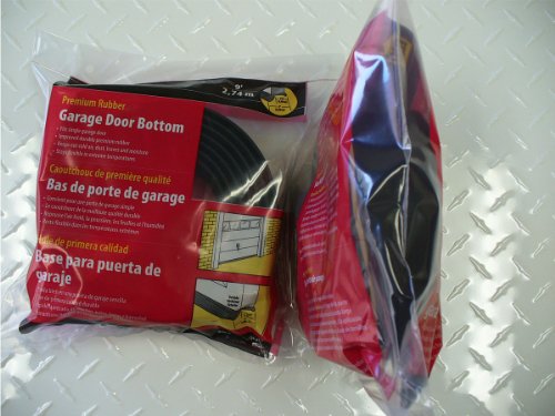 M-D Building Products 03723 9 ft. Black Rubber Garage Door Bottom Seal (Pack of 6) - size: 9 Ft. (Pack of 6)
