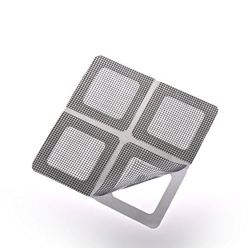 by.RHO Window and Door Screen Repair Patch kit. 25 Patches, (1⅞" x 1⅞" x 20pcs) (3½" x 3½" x 5pcs) - color: Small+medium / Gray