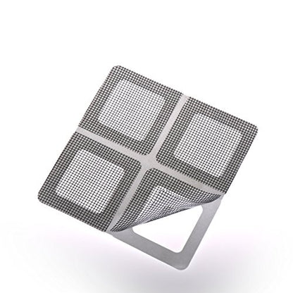 by.RHO Window and Door Screen Repair Patch kit. 25 Patches, (1⅞" x 1⅞" x 20pcs) (3½" x 3½" x 5pcs) - color: Small+medium / Gray