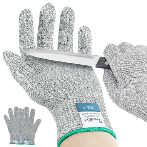 Dowellife Cut Resistant Gloves A9 Maximum Protection - Food Grade Kitchen & Chef Gloves for Food Prep, Knife Cutting, Mandoline Slicing, Butcher, Oyster Shucking, Fish Handling (Medium, 2 Pairs) - size: Medium (Pack of 2)