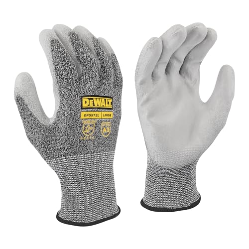 DEWALT DPG572 PU A3 Cut Resistant Glove for Outdoor Work, Construction and General Purpose - Size M - size: Medium