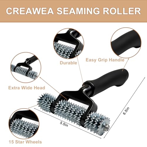 Carpet Patch Repair Kit with 5-Inch Star Wheel Seam Roller, 30ft Double-Sided Carpet Joining Tape and Fixed Blade Roofing Knife, DIY Carpets Repair Kit for Carpet Maintenance Tasks