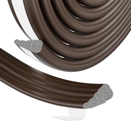 Weather Stripping Door Seal Strip for Door Frame,Window Insulation for Winter,Doors Soundproofing Gap Filler,Window Sealer Exterior Doors Weather Stripping,Foam Windows Draft Stopper (Brown,196'') - color: Brown, size: 196''