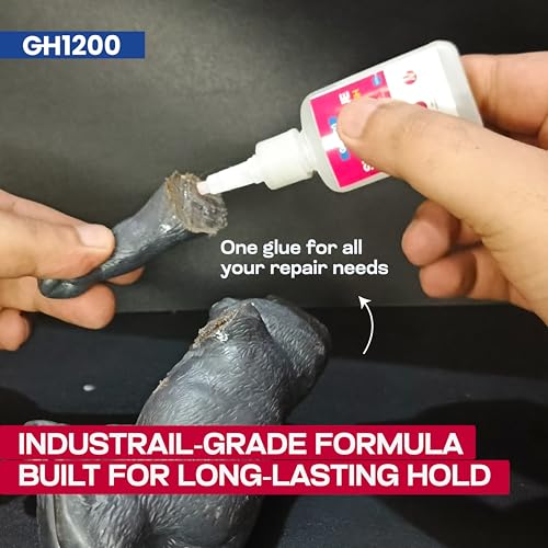 GH1200 2 PCs (2-in-1) Super Glue with Brush Applicator & Nozzle, Mess Free Superglue Brush, Instant Never Dries, 3000 CPS Ca Glue, No Stain Clear Glue, Super Glue for Plastic, Rubber & More - style: 20g x 2Pcs Super Glue Brush & Nozzle